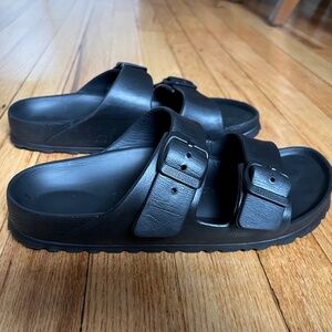 Birkenstock Arizona Essentials EVA Black Double Strap Sandals Sz 36 Womens 5-5.5